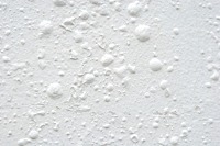 Blistering paint on interior plaster wall.