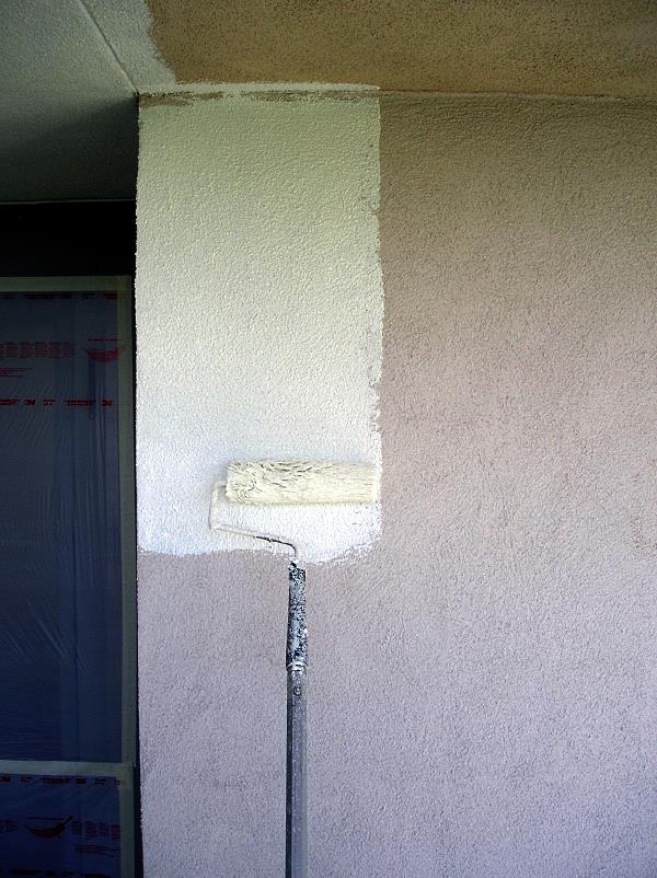 Rolling smooth stucco.