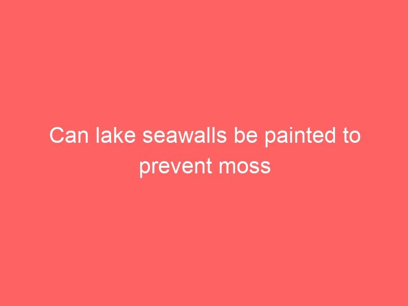 Can lake seawalls be painted to prevent moss buildup?