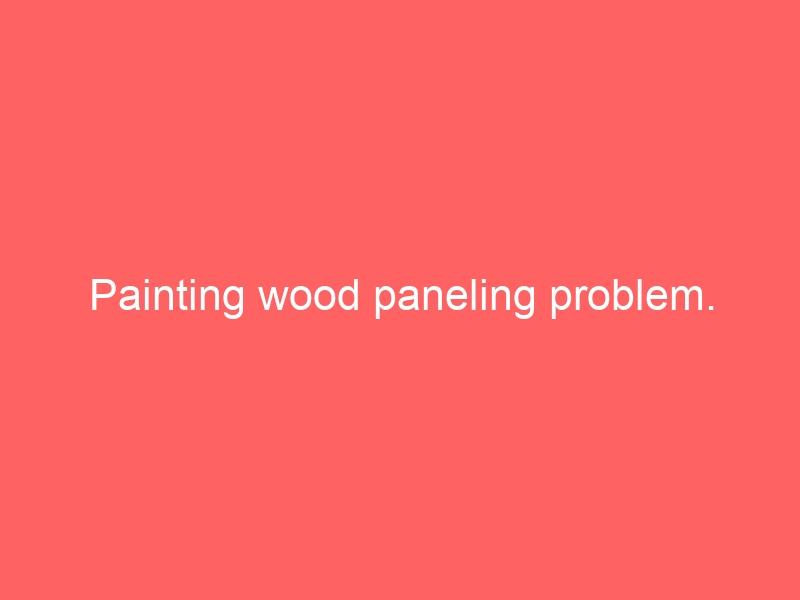 Painting wood paneling problem.